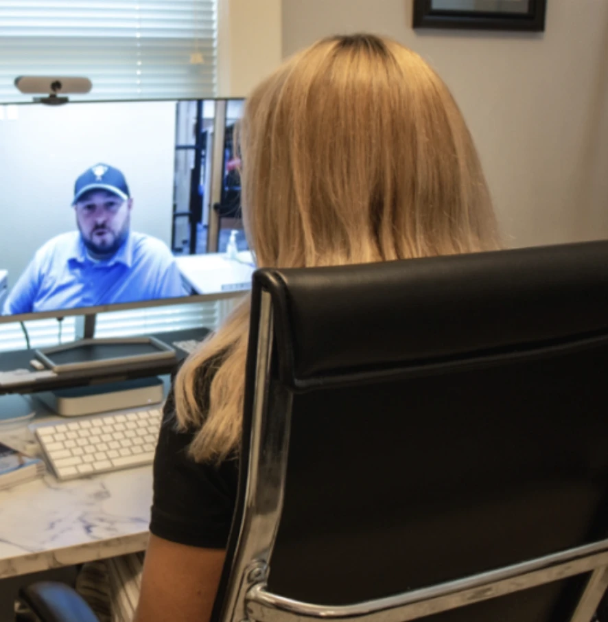 Steve coaching a State Farm agency team over Zoom